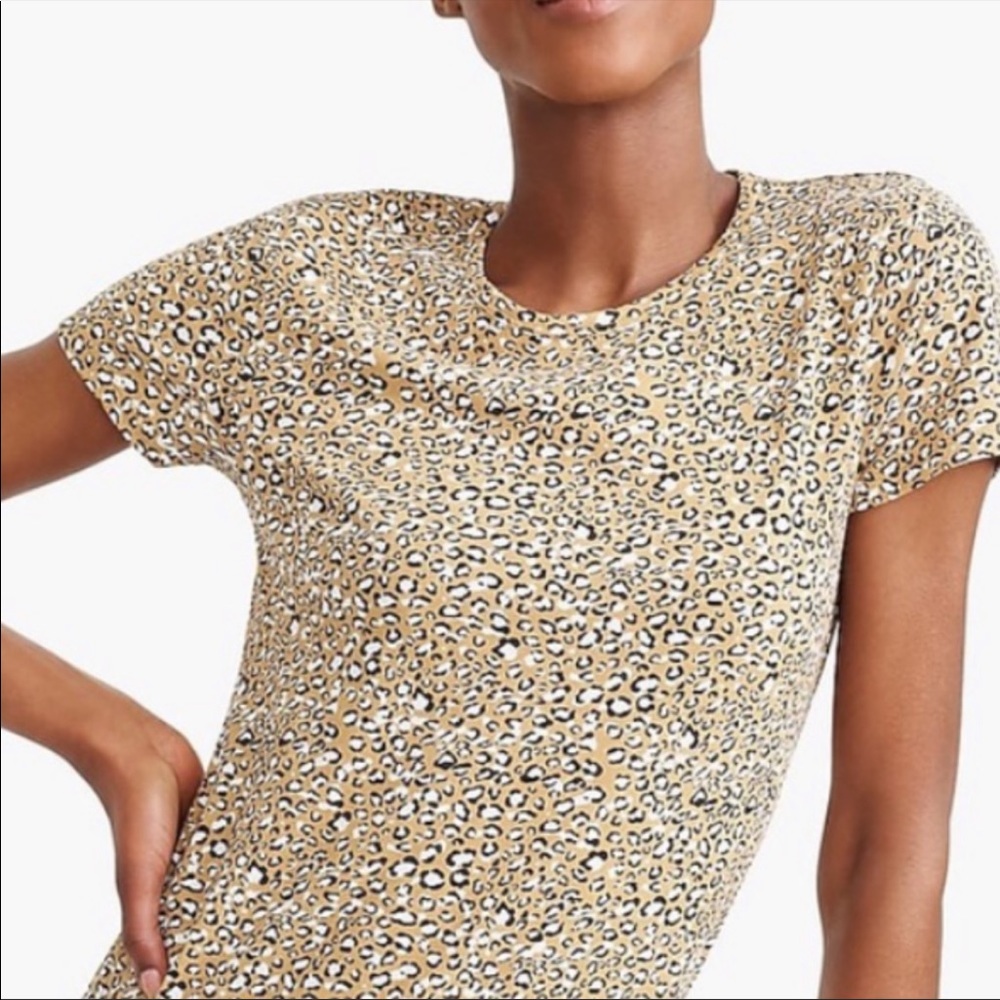 J.Crew cheetah print studio tee